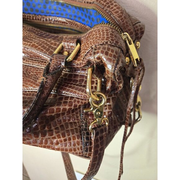 Rebecca Minkoff Croc Print Embossed Leather Medium Sized Shoulder/Handbag - Picture 3 of 11